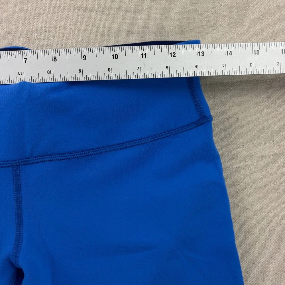 Lululemon‎ Wunder Under Crop Leggings Womens 8 Blue Activewear Yoga Pants